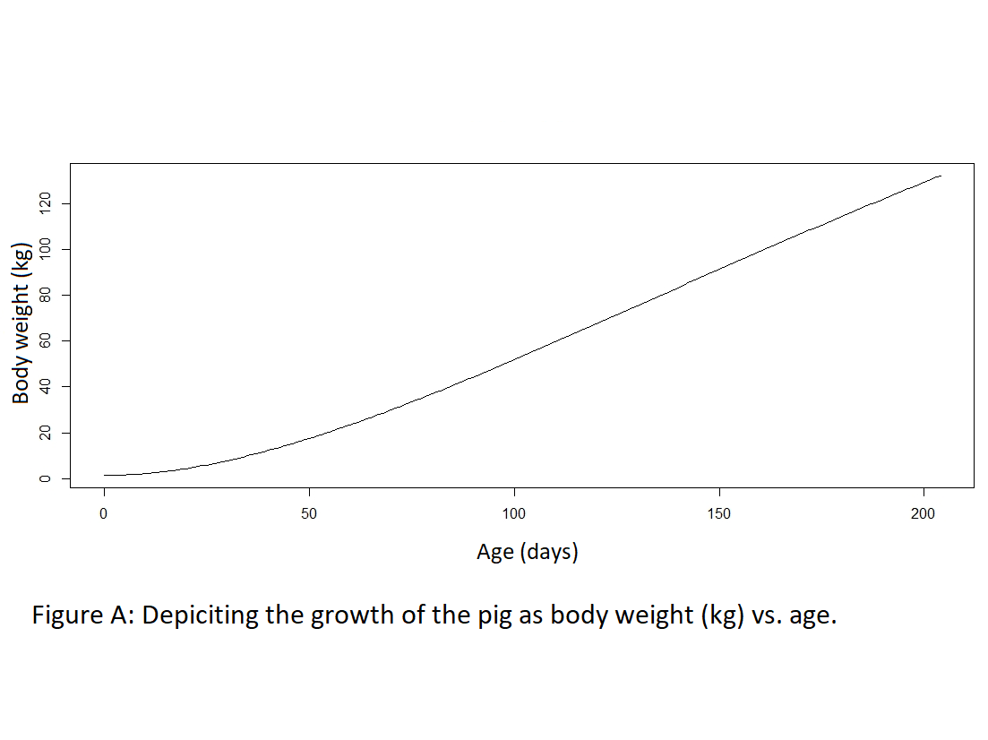 Figure A: Pig growth - body weight vs. age
